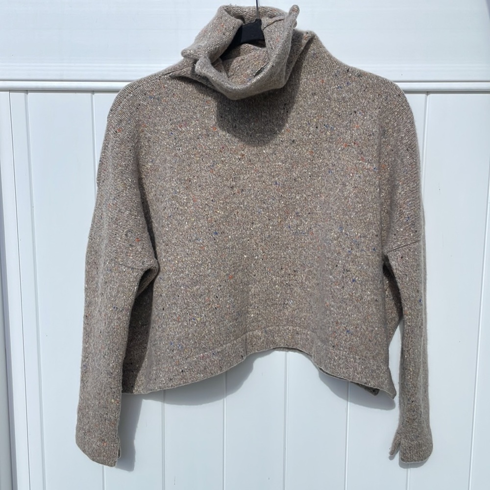 For @mscasey111 !! NWOT TEN CORSO COMO Lana Wool Cropped Oversized Turtleneck - Picture 4 of 5